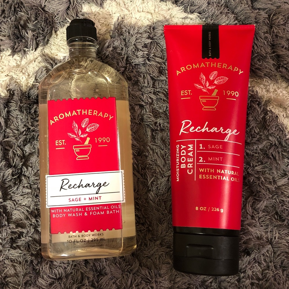 Bath & Body Works Recharge Body Wash & Body Cream